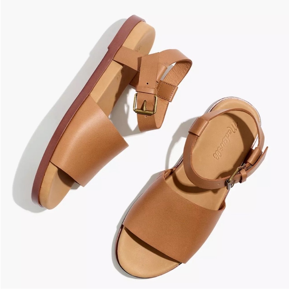 Madewell Open-Toe Ankle-Strap Tan Sandals